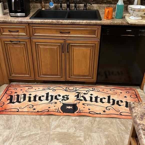 Witches Kitchen Rug Halloween Mat Retro Vintage Halloween SIZE 4x16inch - Picture 5 of 6